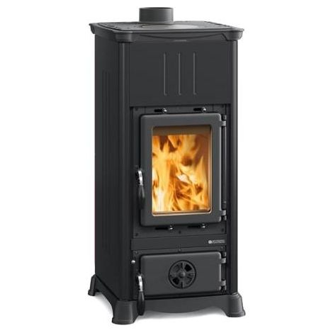 La Nordica – Poêle à bois 6.5 kW – Évacuation supérieure – Foyer fonte – Longueur bûche 25 cm – Classe énergétique A+ – Volume de chauffe 186 m3 (1/4)