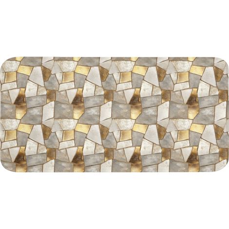 TAPPETINO PER WC Mosaico - Marmo - Oro 120x60 cm (1/5)