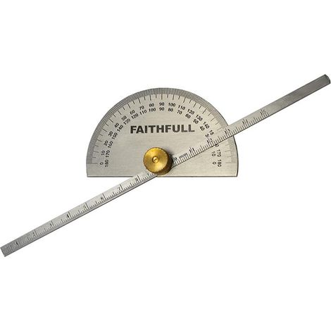 Faithfull 150mm (6 in) Depth Gauge with Protractor - Dual Metric/Imperial (1/3)