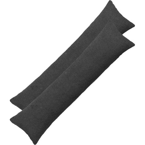 Cushion Cover 2 pcs HEERLEN Dark Grey 40 x 145 cm Bouclé vidaXL