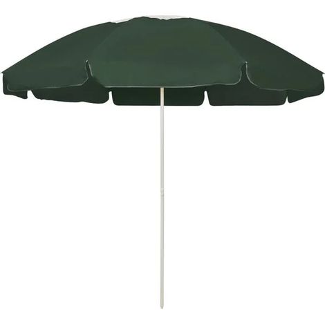 Parasol de plage vert 240 cm (1/5)