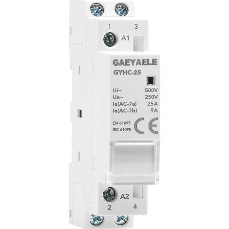 Automatic Modular Contactor for Home, DIN Rail Type(2P 25A 2NO 220VAC) (1/5)