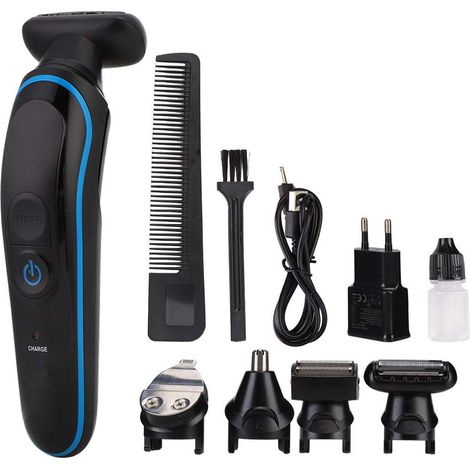 Tondeuse électrique multifonction cheveux et barbe, rasoir coupe-poils, prise UE 100-240V (1/5)