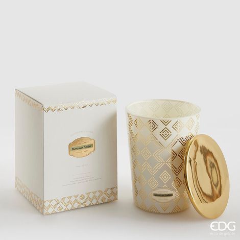 EDG Enzo De Gasperi Candela Enigma con Profumo H 16 Cm 810 Gr Moroccan Amber Scatola Regalo