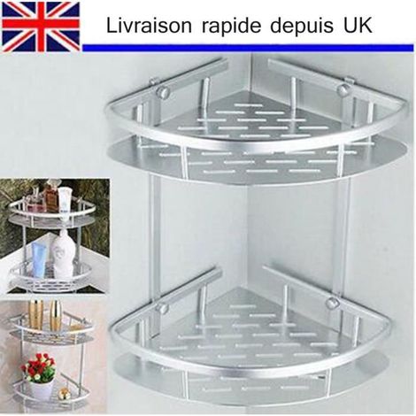Étagères Panier de Rangement - Aluminium - Coin Douche Organiseur - 36 22 30CM-Ywey (1/4)
