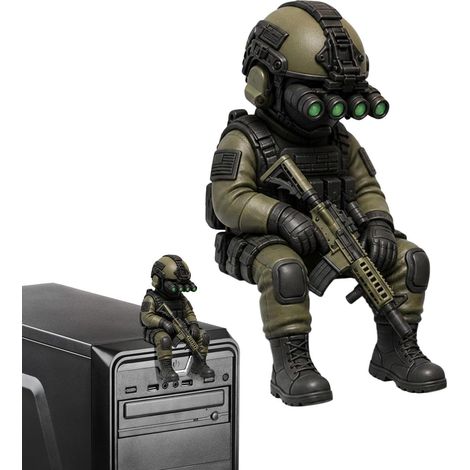 Figurine de soldat - imprimée en 3D d'opérateur assis Pour la maison , le bureau , une vitrine , ent