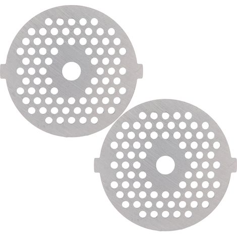 2 lames de hachoir électrique en acier inoxydable, plaque de broyage à trous ronds pour hachoir de type 5/B (3 mm, 56 trous) (1/5)
