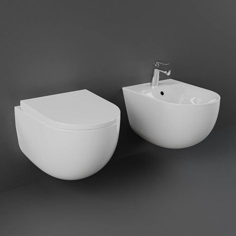 Sanitari sospesi Rak Des scarico a parete Rimless e copriwc soft-close (1/5)