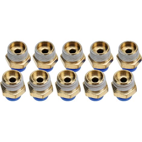 Raccordo rapido pneumatico per tubo dell'aria da 4 mm, filettatura esterna, connettore a innesto dritto (PC4-2, confezione da 10) (1/5)