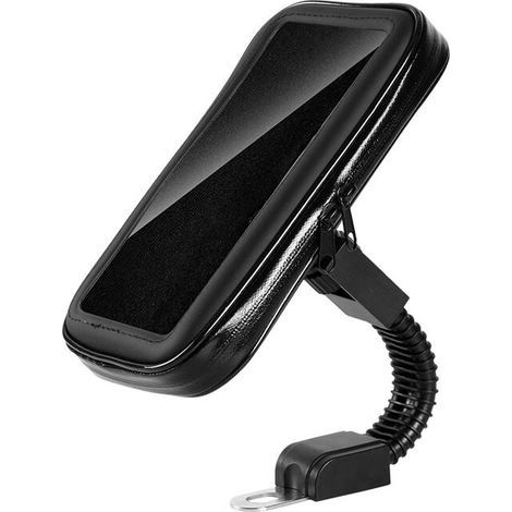 Soporte impermeable para teléfono móvil para motocicleta, giratorio 360°, para motocicletas, scooters y smartphones. (1/4)