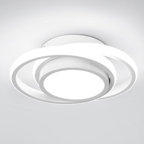 Plafonnier LED moderne, petit luminaire LED à montage affleurant, lampe de plafond LED ronde 32 W pour chambre, hall, allée et couloir (Blanc froid, 6000 K)