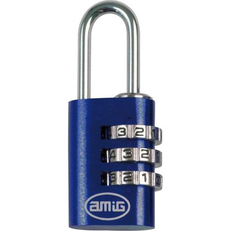 Amig Candado de seguridad  combinación 20 mm ancho Azul (1/3)