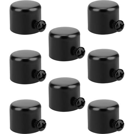 8 Pièces Diamètre intérieur 22 mm Bouchon De Tringle À Rideau Embouts, Embouts De Tringle à Rideau Cylindriques, Tringle à Rideau Embouts Métalliques (1/5)