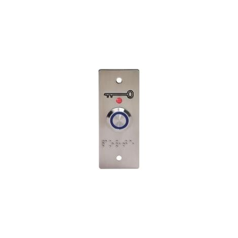 Bouton poussoir pour contrôle d'accès PMR ETROIT à encastrer - lumineux - braille - SEWOSY