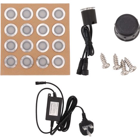 Ortviai Projecteur LED enterré pour extérieur – 16 pièces, acier inoxydable, IP67, 90-265 V (1/5)