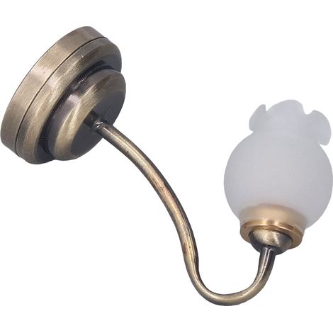 Lampe de table miniature tulipe pour maison de poupée (échelle 1:12), éclairage LED, style européen réaliste, accessoire de photographie (1/5)