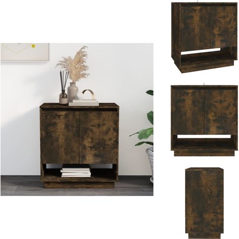 Sideboard Räuchereiche 70x41x75 cm Holzwerkstoff - Schrank - Sideboard - Wohnzimmermöbel - Holzmöbel - Rauchereiche Möbel (1/5)