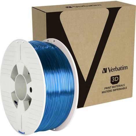 Verbatim 55064 55064 Filament PETG résiste aux chocs, flexible 2.85 mm 1 kg bleu, transparent 1 pc(s) W990703 (1/3)