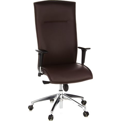 Bürostuhl / Chefsessel MURANO 20 Leder dunkelbraun hjh OFFICE