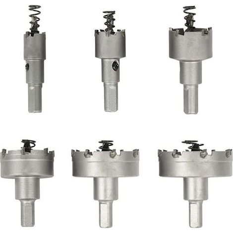 Metall-Lochsägen-Set, 6 Hartmetallbohrer, Edelstahl-Lochsägen, für Aluminium, Stahl, Eisen, Kupfer, Holz, 16 (1/5)