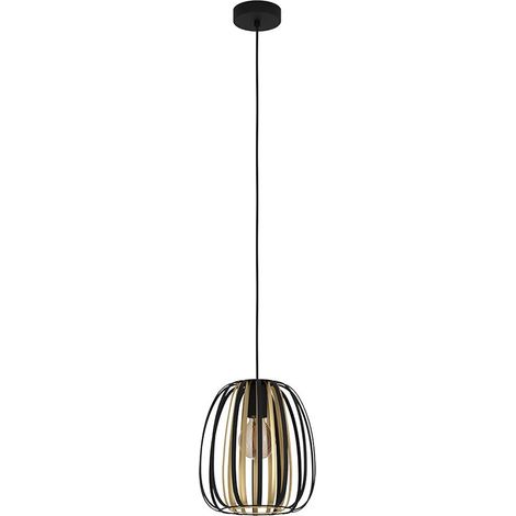 Lampada a sospensione Encinitos Nero, Gold H: 110 Ø: 25.5 cm dimmerabile (1/4)