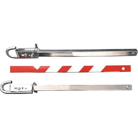 Barra de remolque STA galv. L750xW170xH60mm G.1.1kg rojo-blanco con bolsa de almacenamiento