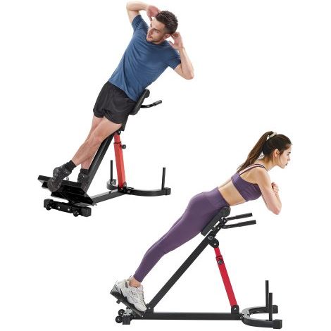 multifunktionale Hyperextensionsbank Rückenstrecker Rückenverlängerung römischer Stuhl (Kohlenstoffstahl) 158 kg belastbare rollbare Rückentrainer Fitness-Hantelbank Heim-Fitnessstudio (1/5)