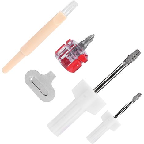 Lot de 5 outils couture: tournevis cruciforme, démonte-aiguille, retire-fil, 2 tournevis fente machine à coudre maison (1/5)