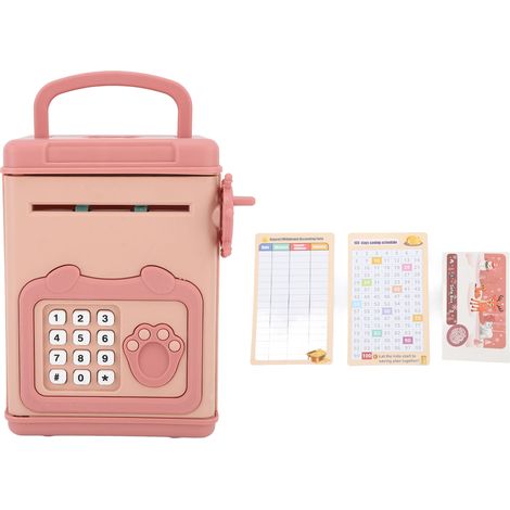 Automatic Money Scroll Bank Cartoon Multifunction 4 Digit Cipher Portable Money Saving Box for Kids (1/5)