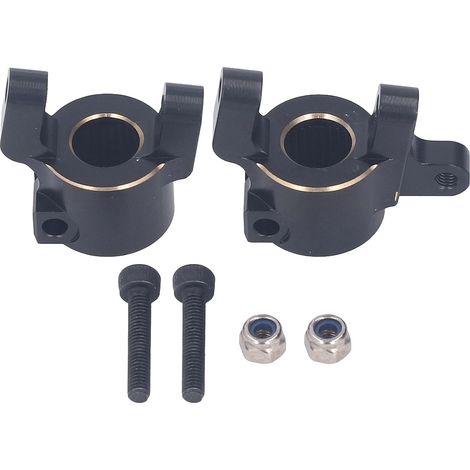 Lot de 2 supports de moyeu avant C en laiton - Construction solide - Pour Axial SCX10 II AR44 (1/5)