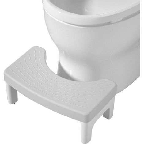 (gris) Tabouret de toilette pour adulte, tabouret pour toilettes, aide aux toilettes médicales, tabouret de WC pour adultes, aide à un intestin sain (1/5)