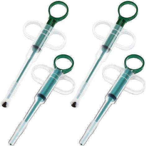 Lot de 4 distributeurs de pilules pour animaux avec embout souple. distributeur en silicone (vert) (1/5)