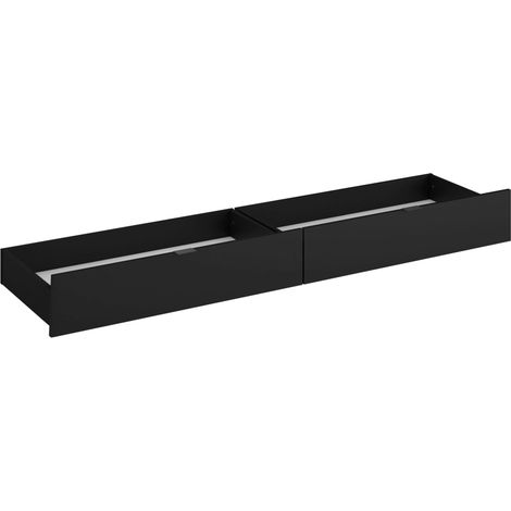 Cajones Inferiores para Cama John en color Negro Stipple 190-200x22x50 cm