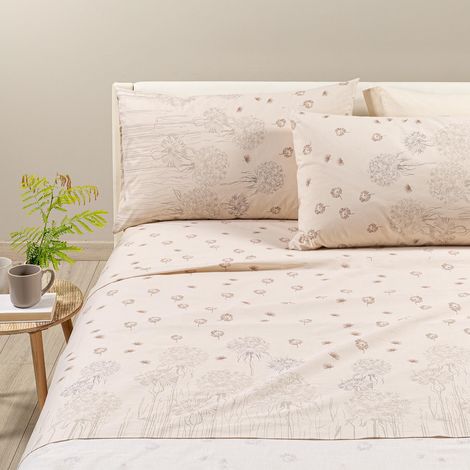 Parure de lit avec Housse de Couette 100% Coton – 2 Taies d’Oreiller 50x80 cm, Linge de Lit Confortable et Elégant - Housses de Couettes Pour 1 Personne ou 2 Personnes (1/3)