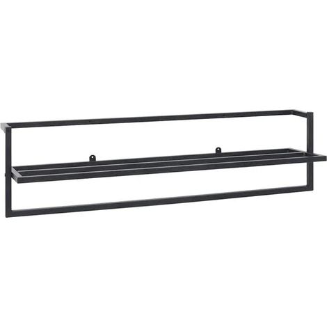 Porte-serviettes noir, 95x25x22 cm, en fer. (1/5)