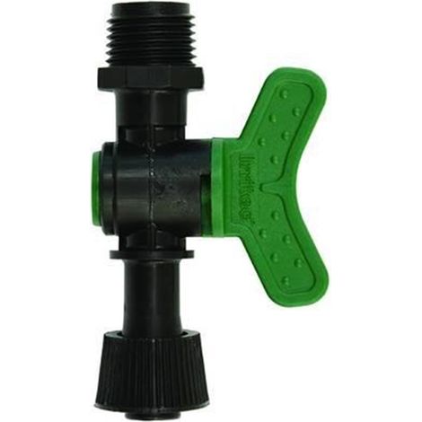 VALVOLA DERIVAZIONE TUBO GOCCIOLANTE MASCHIO E ATT. RAP.  ø mm.16xM 1/2" -PZ 50 (1/2)