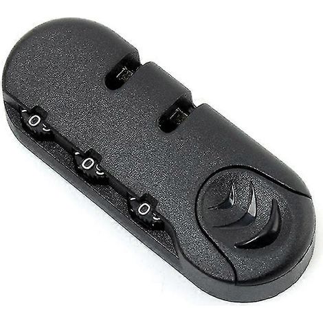 Lot de 2 cadenas à combinaison noirs à 3 chiffres pour valise, verrou de sécurité fixe, accessoires antivol pour sacs et fermetures éclair. (1/2)