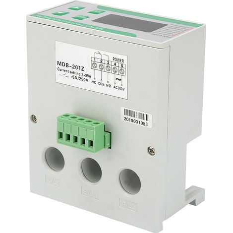 Protecteur de moteur électrique numérique 380 V CA 2-99 A contre les surcharges et les pertes de phase avec affichage (380 V) (1/5)