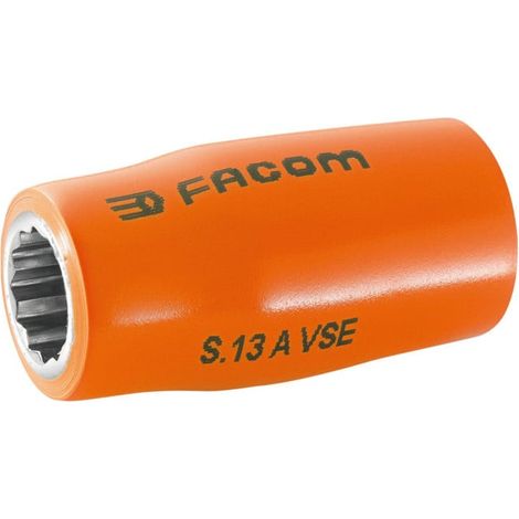 Douille standard isolée Facom, 12 pans, entraînement Carré 1/2" Isolée ( Prix pour 1 ) (1/2)