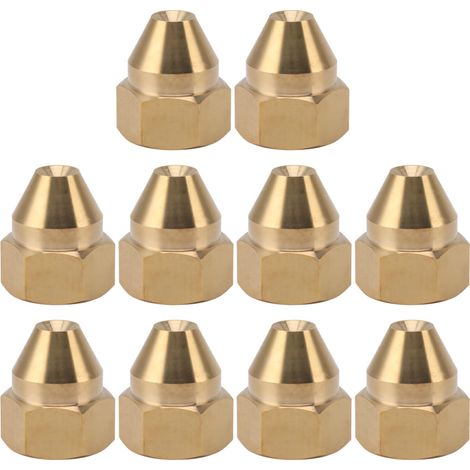 10 Pièces Buse de Brumisation Laiton Résistante à la Corrosion et Haute Pression pour Irrigation et Refroidissement, Filetage Femelle G1/2 (1/5)