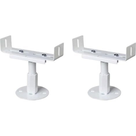 Pieds de radiateur en acier- Lot de 2 supports de sol réglables de 8 à 13 cm de hauteur - Design élégant - Anti-buée - Installation facile pour radiateurs en fonte - Blanc (1/5)