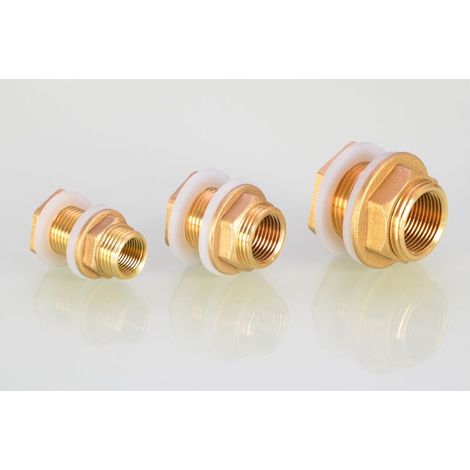 4 adaptateurs de raccordement de tuyau d'eau en laiton G1/2 pour réservoir d'eau et robinet (1/5)