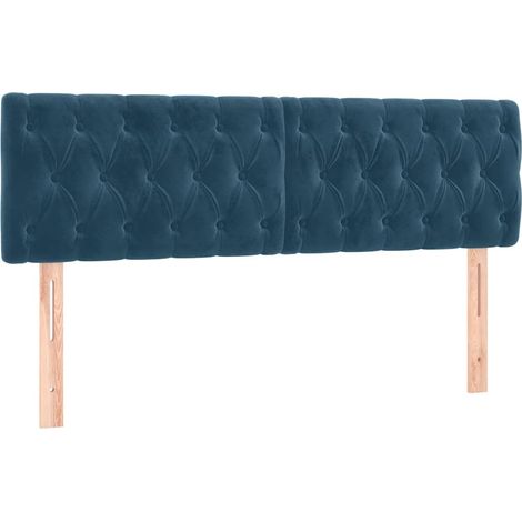 Maison Exclusive - Testiera Blu Scuro 144x7x78/88 cm in Velluto