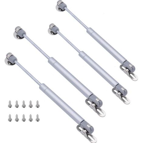 4 pièces 100N vérin à gaz, ascenseur à gaz Elescopic Soft Close Strut Lift Stay Gas Spring Armoire Charnières pour armoire de cuisine Poignée de porte Toy Box Charnière