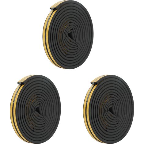 3Pcs Joint de Porte Isolant Épais Auto-Adhésif, Bande d'Étanchéité pour Garage Fenêtre, Insolation Absorption Acoustique (1/5)