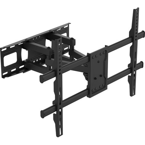 Support Mural TV 32-80 Pouces -Fixation Murale TV Peut Contenir Jusqu'à 60KG, Accroche Television Mural Orientable (± 60°),Incline (+8°,-12°) et Étend, Support Vesa pour TV Plat/Incurvé,Noir (1/5)