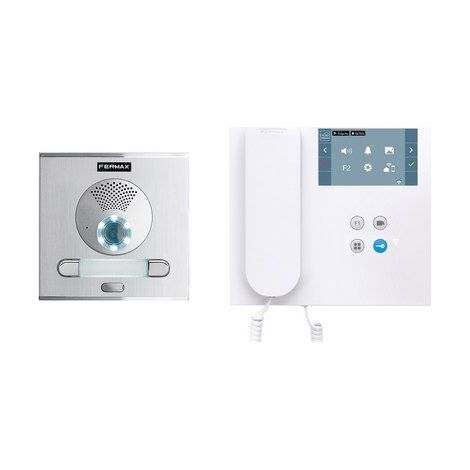FERMAX 94421  Kit pannello video CITY e monitor VEO WIFI DUOX PLUS 2L con 4.3 in plastica ABS ad alto impatto