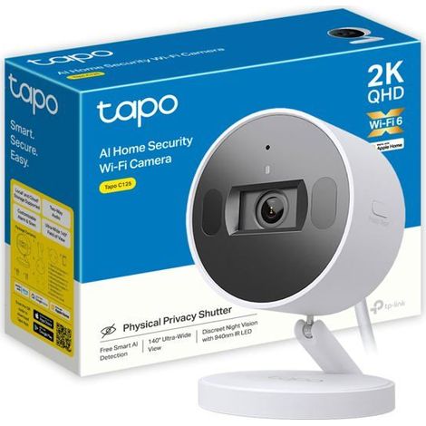 Caméra de surveillance WiFi 2K - TP-Link - Tapo C125 - 360° - Détection IA - Compatible Alexa/GoogleHome (1/5)