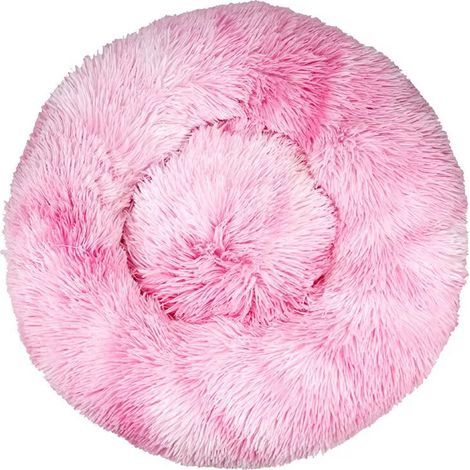 Lit pour chat, coussin moelleux, doux lavable pour chiens chats (dégradé rose, 70 cm), Ensoleillé (1/5)