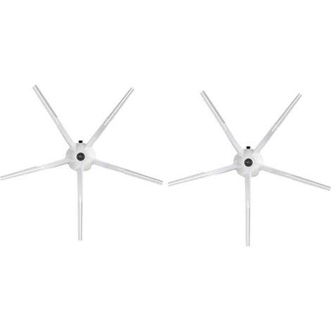 Sollbry Lot de 2 brosses latérales en silicone blanc compatibles avec Roborock T6 T7 S50 S60 (1/5)